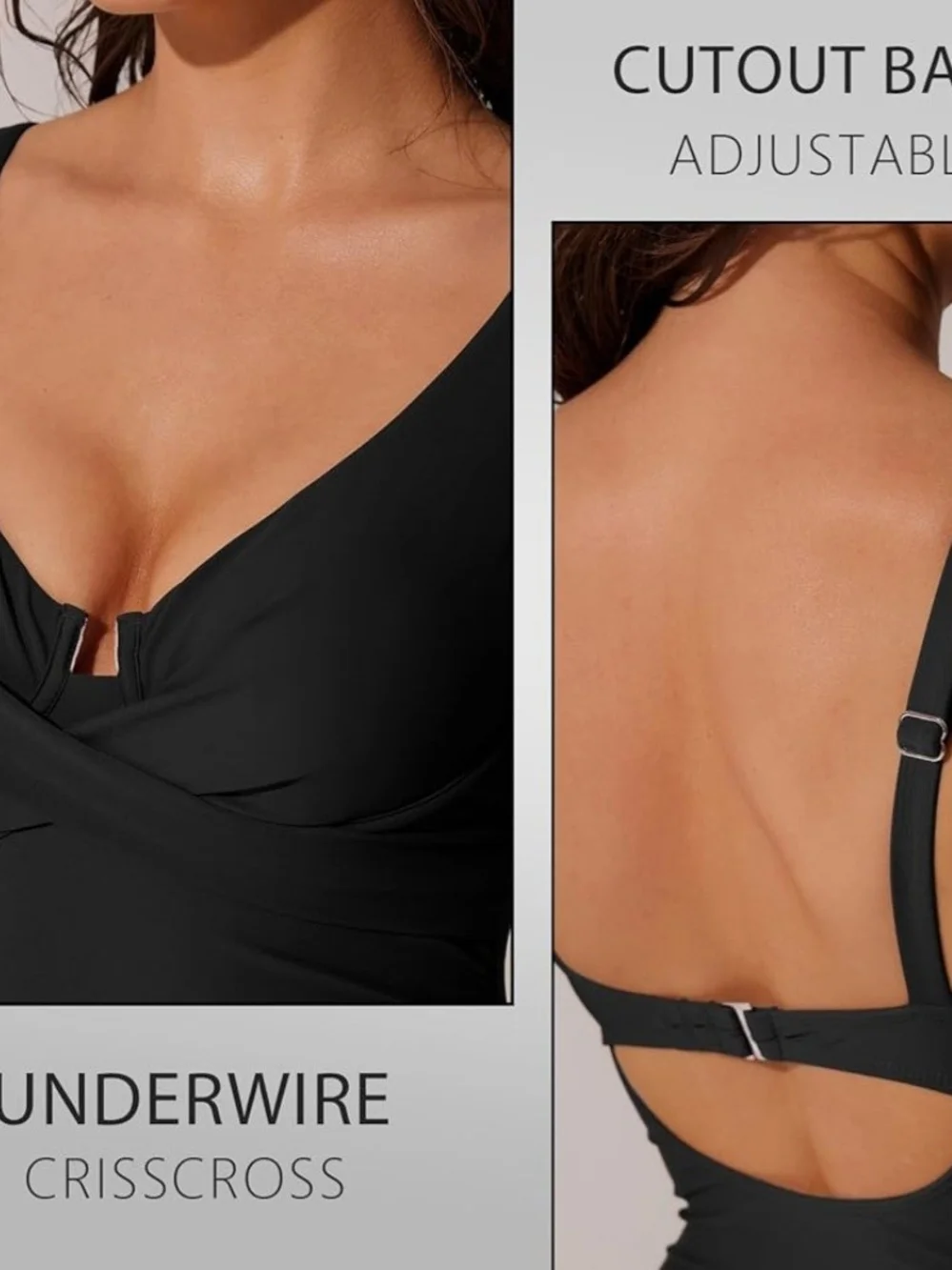CiCiBird. Classic Black One-Piece Swim Suit - Supportive V-Neck. Medium. NWT.